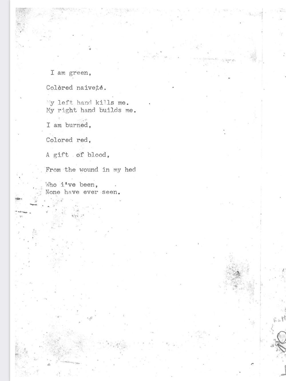 an image of typewritten text